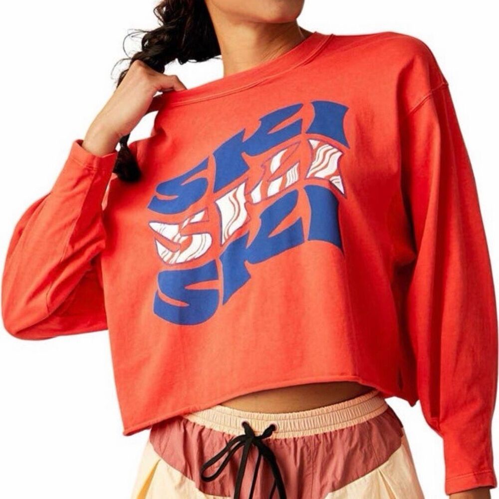 Free People Movement Inspire Layer Top Long Sleeve red ski XL NEW